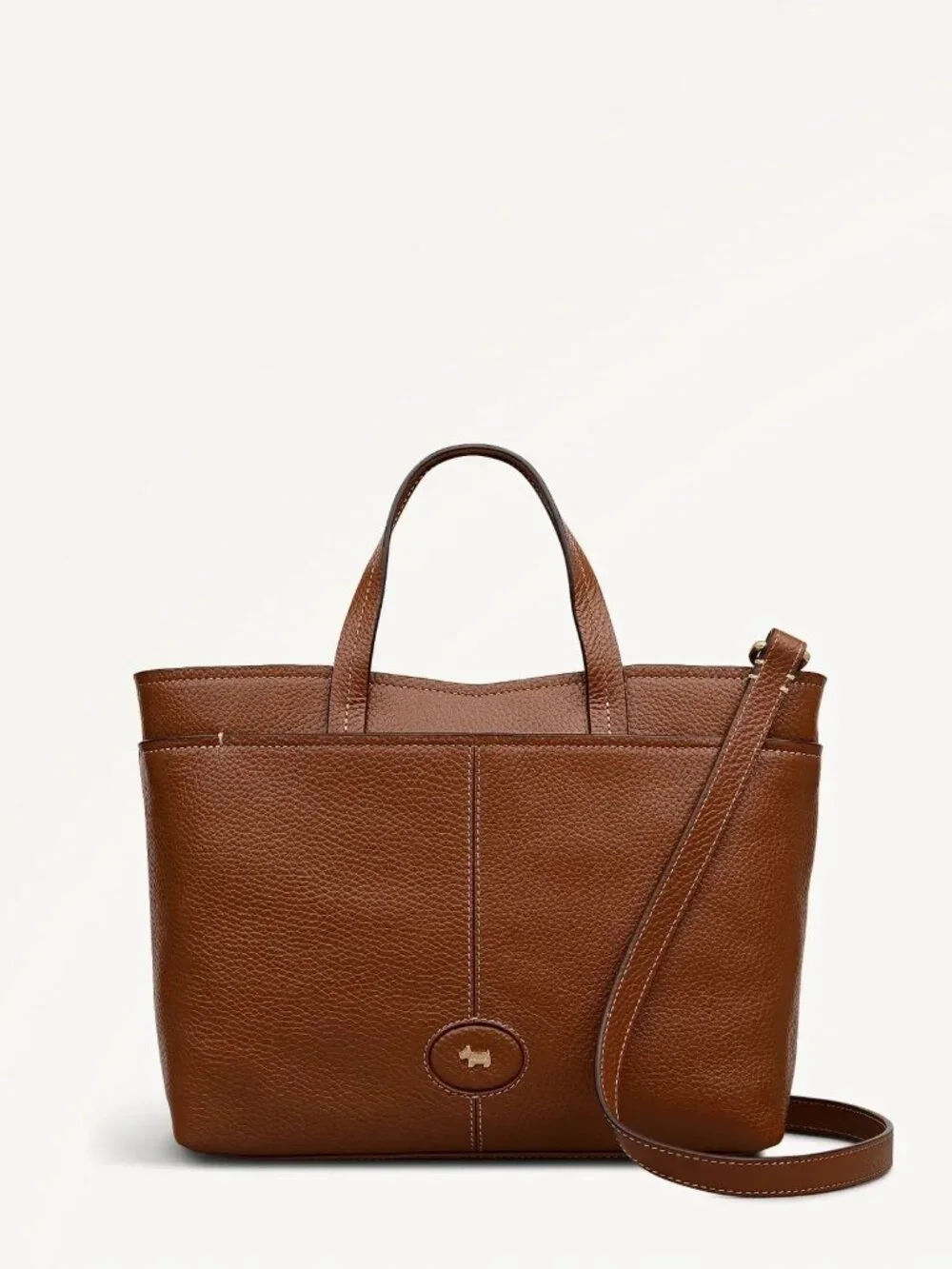 Radley London Maldon Mews Medium Ziptop Leather Satchel - Cognac